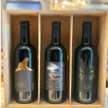 0 - Trilogia Le�o Baio Quinta da Neve 3gfs 750ml Vinho Brasileiro + Caixa de Madeira